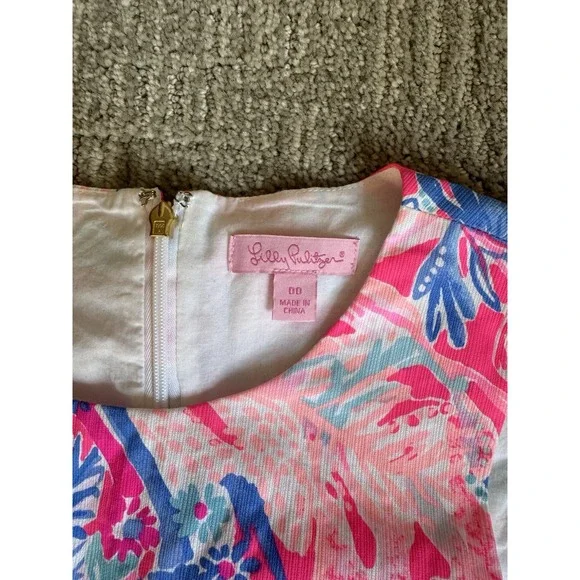 Lilly Pulitzer Mila Shift Aquadesiac size‎ 00 Pink Blue Beachy Southern Wedding - Picture 3 of 9